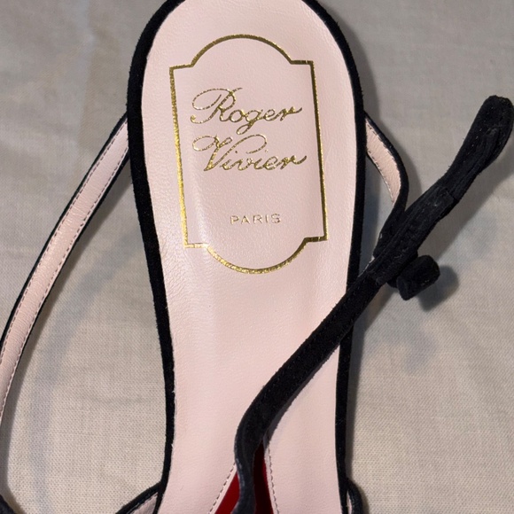 Roger Vivier | "I Love Vivier" Bow Accent Black Suede Mules | Wmns Sz 42 EU - Picture 3 of 10